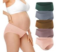 HBselect Set 5 Pezzi di Slip per Donna Traspirante e Morbido Mutandine Donna a Vita Bassa e in Cotone Mutande Donna Invisibile Colori Foresta XL