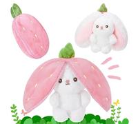 HBSFBH Coniglietto di Pasqua Peluche, Easter Bunny Peluche, Easter Bunny Stuffed Animal, Peluche di Coniglio Avvolto in carote, Fragola Coniglio Peluche Giocattolo, Decorazioni Giocattoli