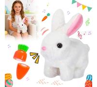 HBSFBH Coniglio Giocattolo Che Salta pasquale, Hopping Coniglio Elettronico Interattivo, Giocattolo Elettronico Coniglio, Coniglio con Suoni e Movimenti, per Abbracciare, Accompagnare, Rilassars