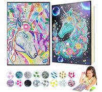 HBSFBH Diamond Painting Quaderno Set, 2 pezzi Unicorno Taccuino A5 Bambini, Diamond Painting Bambina Diario, Blocco Note A5 Diario Segreto Bambina, A5 Unicorno Quaderno Set, Regali per ragazze