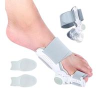 HBSFBH Kit Alluce Valgo Correttore Regolabile, Correttore valgo pollice, Separatore di Dita Donna e Uomo, Piastra Di Correzione Per Alluce Valgo, per Giorno Notte Piede Sinistro e Destro