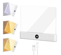 HBSFBH Lampada Libro Piatta, Luce per Libri Piatta, Luce per libri a LED intelligente, Lampada da Lettura Portatile Piatt-a, Lampada lettura a pannello LED con 3 colori e timer, Per Camera da, Scuola