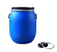 HBSSP Barile Plastica Alimentare con Coperchio E Anello Chiusura, Blu for Stoccaggio dell'Acqua con Parte Superiore Aperta, Fusto HDPE Ermetico for Fermentazione