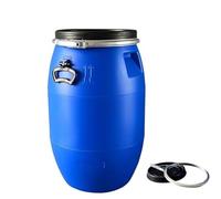 HBSSP Barile Plastica Alimentare con Coperchio E Anello Chiusura, Blu for Stoccaggio dell'Acqua con Parte Superiore Aperta, Fusto HDPE Ermetico for Fermentazione