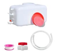 HBSSP Contenitori d'Acqua Contenitore Acqua Plastica Bianca Uso Alimentare Chiusura Ermetica Nessuna Perdita d'Acqua Design Maniglia Facile Trasportare Resistente Durevole(25L)