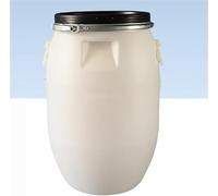 HBSSP Contenitori L'acqua Plastica Secchio L'acqua Portatile Sicuro Alimenti, Contenitore Stoccaggio Industriale Ermetico(White,60L)