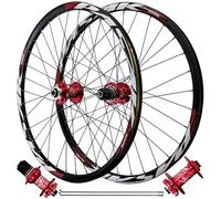 HBSSP Ruote Bicicletta MTB, Cerchio Lega Alluminio Cuscinetto Sigillato HG 142mm Perno Passante 32H Cerchio Anteriore E Posteriore for Cassetta 7-12 Velocità(THRU AXLE Front+Rear,26 inch)