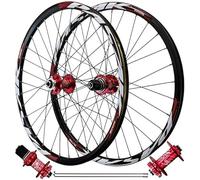 HBSSP Ruote MTB Cerchione Bicicletta Lega Alluminio, Cuscinetto Sigillato HG Perno Passante 142 Mm, Cerchione Anteriore 32H for Cassetta Da 7-12 Velocità(THRU AXLE Front+Rear,26 inch)