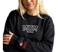 HBTTFR Custom Embroidered Sweatshirts - Design Your Own Personalized Sweatshirts with Name on Sleeve - Personalised Mothers Day Birthday Gift for Mum, XS-4XL