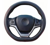 HBUNKT Auto Coprivolante per Opel Grandland 2017-2023, Copertura di Volante Protezione Cover Volante Pelle Microfibra Traspirante Antiscivolo Durevole Interno Accessori,D-Black