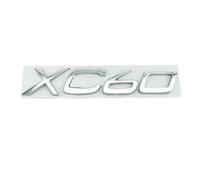 HBUNKT Auto Emblema per Volvo S60 2018-2023, Distintivo Emblem Auto Sticker Logo Decal Adesivo Lettere in Metallo per Anteriore e Posteriore Carrozzeria Tuning Accessori,XC60-Silver