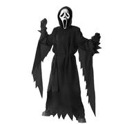 HBWHNIU Ghost Face Scream Costume, Costume da Fantasma Urlante per Halloween, con Tunica, Maschera da Fantasma, Cintura e Guanti, per Halloween, Carnevale, Natale (L)
