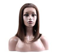 HBYLEE - 13 * 4 pizzo anteriore parte centrale Bob parrucca marrone scuro sfumato 14 pollici [colore: 14 pollici]
