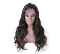 HBYLEE - 13 parrucche per capelli umani lunghi a 4 pezzi, colore nero, 22 pollici