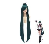 HBYLEE - Anime Coer Wig. Anime Sailor Moon Meiou Setsuna Parrucca lunga Cosplay Costume capelli sintetici resistenti al calore Sailor Plutone Parrucche da donna C-382[Colore: Onecolor]