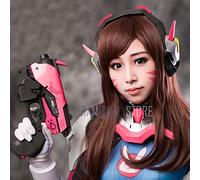 HBYLEE Anime Coer Wig. Biamoxer Gioco Ow D. va 55 cm di lunghezza, marrone DVA Hana Song resistente al calore, per cosplay, parrucca lunga per cosplay [colore: Onecolor]