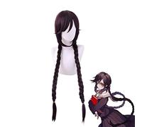 HBYLEE - Anime Coer Wig. Danganronpa Touko Fukawa Toko - Parrucca lunga trecce viola scuro Cosplay Costume Dangan Ronpa Parrucche sintetiche resistenti al calore MZ-1452[Colore: Onecolor]