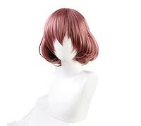 HBYLEE Anime Coser pruik 2021 Anime Grattacielo Invasion Maid- Fuku Kamen Cosplay Parrucca Bambina Marrone Capelli Corti Resistente al Calore + Parrucca Cap Anime Party [Colore: Onecolor]