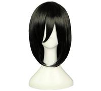 HBYLEE Anime Coser pruik Anime Attacchi su Titan Mikasa Ackerman Cosplay Short Black Parrucca + Parrucca Capelli Sintetici Anime Party Puntelli Ragazze per Donna [Colore: Onecolor]