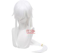HBYLEE Anime Coser pruik Anime- Cellule al lavoro Parrucca dei globuli bianchi Parrucche Leucocyte WBC. Parrucche lunghe bianche resistenti al calore capelli sintetici ragazza donna[Colore]