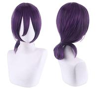 HBYLEE Anime Coser pruik Anime, motosega da uomo Reze- Cosplay viola scuro parrucca in fibra resistente al calore + parrucca per Halloween, giochi di ruolo per ragazze e donne. Colore: secondo il