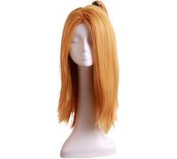 HBYLEE Anime Coser pruik Deidara Cosplay Parrucca Anime dorata lunga dritta, accessorio per cosplay per donne e ragazze con cappuccio della parrucca [Colore: Onecolor]