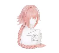 HBYLEE Anime Coser pruik Fate Grand Order Astolfo Cosplay lungo treccia rosa parrucca capelli FGO+. parrucca capelli sintetici Halloween Party puntelli di scena ragazze donne [Colore: Onecolor]