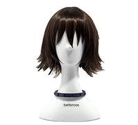 HBYLEE - Anime Coser pruik FF15 FFXV. Final Fantasy XV. Iris Amicitia Cosplay parrucche corte marrone misto resistente al calore sintetico parrucca+cappuccio parrucca [Colore]