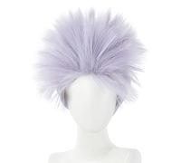 HBYLEE Anime Coser pruik Gojo Satoru Parrucca Cosplay anime Jujutsu Kaisen Lilac Parrucche corte con pony, accessori per cosplay per donne e ragazze con cappuccio [Colore]