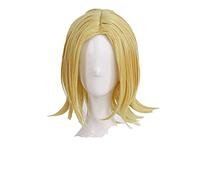 HBYLEE - Anime Coser pruik I sette peccati mortali Nanatsu No Taizai Elaine Cosplay parrucca bionda dorata parrucca sintetica resistente al calore+cappuccio parrucca [Colore: Onecolor]