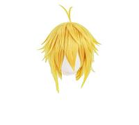 HBYLEE Anime Coser pruik Il peccato dei sette peccati mortali del peccato della rabbia Melioda Cosplay parrucche corte dorate resistenti al calore sintetico + cappuccio parrucca [Colore]