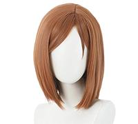 HBYLEE Anime Coser pruik Kugisaki Nobara Parrucca Cosplay anime Jujutsu Kaisen marrone parrucche corte con pony, accessori per cosplay per donne e ragazze con parrucca [Colore: Onecolor]