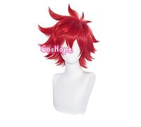 HBYLEE - Anime Coser pruik SK8 The Infinity Reki Cosplay Unisex Breve Parrucca Rossa Parrucca Cosplay Anime Cosplay Parrucche Sintetiche Resistente al Calore Halloween [Colore]