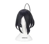 HBYLEE Anime Coser pruik Sword e Shield Allister - Parrucca corta nera grigia parrucca sintetica resistente al calore + cappuccio parrucca [Colore]