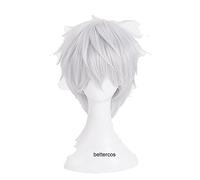 HBYLEE Anime Coser pruik Tokyo Ghoul Kaneki Ken Cosplay parrucche corte argento bianco resistente al calore parrucca sintetica + parrucca [colore: Onecolor]