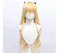 HBYLEE Anime Coser Sailor Moon Cosplay Sailor Venere, parrucca sintetica in fibra di capelli dorata + accessorio per capelli + parrucca [colore: Onecolor]