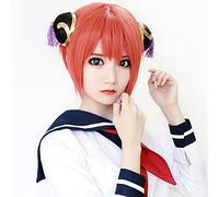 HBYLEE - Anime Coser Wig Gintama Kagura Cosplay Parrucche 30 cm 11. 81 pollici resistente al calore capelli corti Costume Cosplay Wig Orange Kagura [Colore]