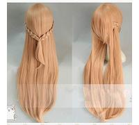 HBYLEE Anime Sword Art Online Yuuki Asuna Long Wig Cosplay Costume SAO Yuki Asuna da donna, capelli sintetici, Halloween, feste Role Play wigs, colore: secondo il piano]