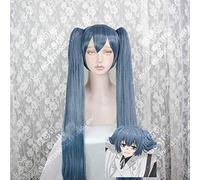 HBYLEE Anime Tokyo Ghoul Saiko Yonebayashi Cosplay Wigs 100 cm Long Dusty Blue Heat Resistant Synthetic Hair Wig + Wig Cap [Colore]