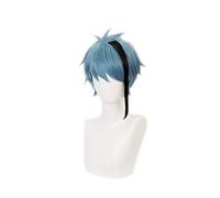 HBYLEE Anime Twisted-Wonderland Floyd Jade Parrucca corta per cosplay, costume di capelli sintetici resistenti al calore, giada. [Colore: giada]