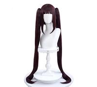 HBYLEE Cosplay Nekopara Chocolat Chocola coda di cavallo lunga marrone vaniglia Kawaii rosa 100 cm resistente al calore parrucca cosplay + parrucca rosa per feste (colore: marrone, taglia: unica)