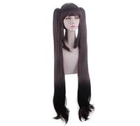 HBYLEE - Cosplay Wig for anime Game NEKOPARA Long Wig Chocolat Role Play Powder Black-Brown 100 cm [Colore: Nero]
