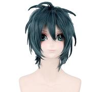 HBYLEE - Cosplay Wig For Maou Sadao Dark Green Short Hair Anime Comic Con Carnival Halloween Party Role Play Wigs [Colore: verde]