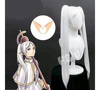 HBYLEE FrIREN Parrucca per cosplay anime Sousou, senza congelamento al funerale, cosplay, fibra sintetica + orecchie da elfo, colore: Onecolor]