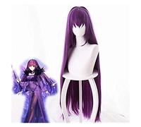 HBYLEE - Game Fate Grand Order Lancer Scathach Cosplay Parrucche Viola Lungo Rettilineo Resistente al Calore Sintetico Parrucca Cosplay [Colore: Onecolor]
