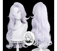 HBYLEE Gojo Satoru Cosplay Wig Jujutsu Kaisen Unisex 70 cm Long Silver Purple Heat Resistant Synthetic Hair Anime Wigs + Wig Cap [Colore: secondo il piano]