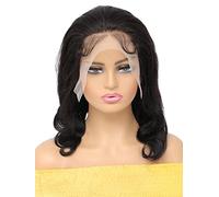 HBYLEE Human Lace Wigs 13 x 4 Lace Front Short Human Hair Wig for Black Women, colore: 150Density 13 x 4/Misura: 14 pollici