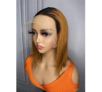 HBYLEE Human Lace Wigs 13 x 4 Lace Front Short Straight Human Hair Wig for Black Women, colore: 150 Density 13 x 4/Misura: 12 pollici