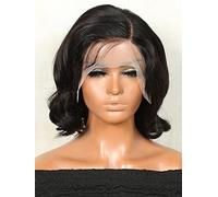 HBYLEE Human Lace Wigs 13 x 4 Lace Front Wave Human Hair Wig for Black Women , colore: 150 Density 5 x 5, dimensioni: 6 pollici