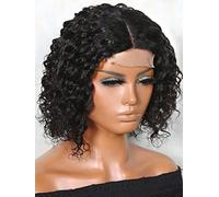 HBYLEE Human Lace Wigs 13 x 4 x 1 pizzo frontale Deep Wave Human Hair Wig for Black Women ,Colore: 180Density 13 x 5 x 1/dimensioni: 6 pollici